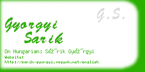 gyorgyi sarik business card
